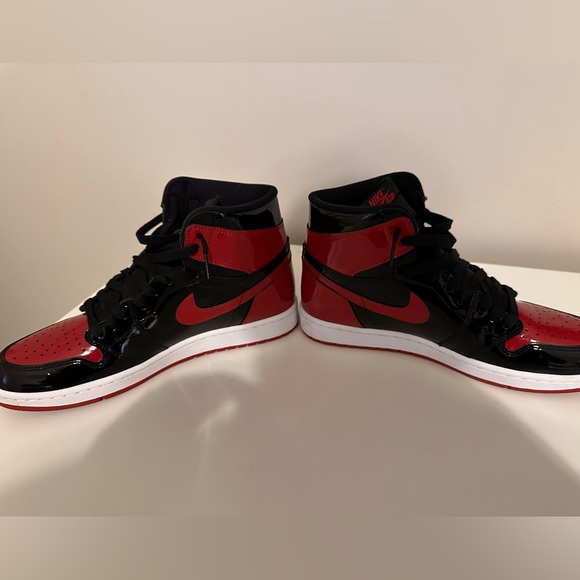Air Jordan 1 Retro High OG Patent Bred Sz 10 - Picture 7 of 7